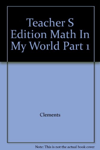 Book Teacher S Edition Math In My World Part 1 free