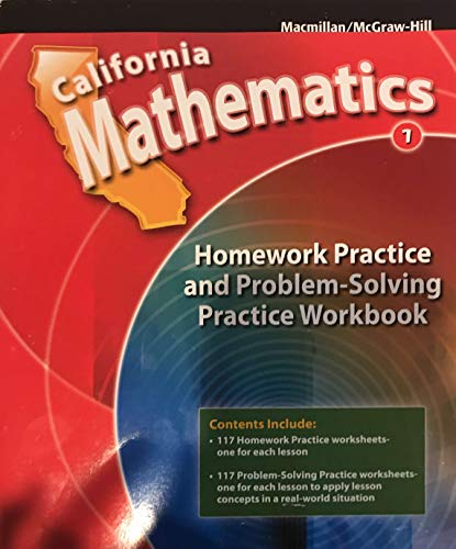 Book California Mathematics Grade 1 Homework and Problem-Solving Practice Workbook free