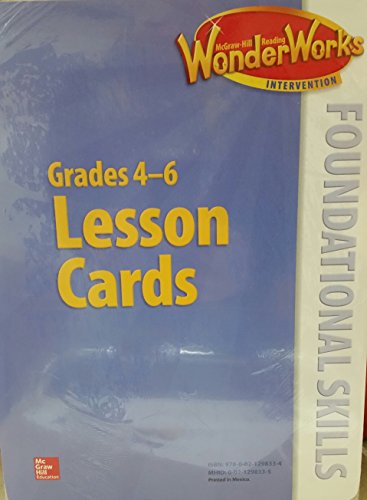 Book McGraw Hill Reading WonderWorks Foundational Skills Lesson Cards Grade 4-6 2014 free