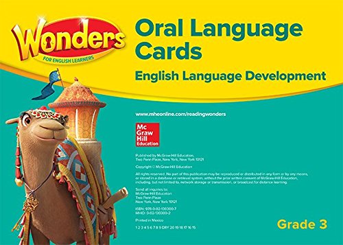 Book Wonders for English Learners G3 Oral Language Cards (Reading Wonders ELL and ELD) free
