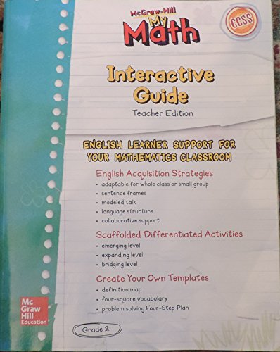 Book McGraw Hill My Math Interactive Guide Teacher Edition Grade 2 CCSS Common Core free