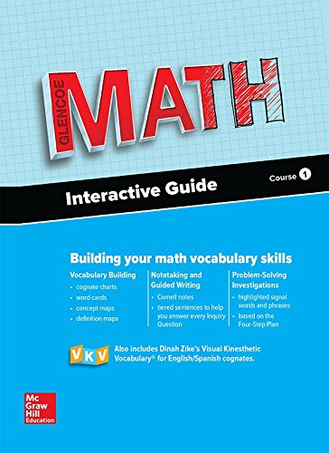 Book Glencoe Math, Course 1, Interactive Guide for English Learners, Student Edition (MATH APPLIC & CONN CRSE) free