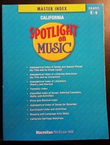 Book Spotlight on Music, Teacher Song Anthology, Grade K (GENERAL MUSIC) free