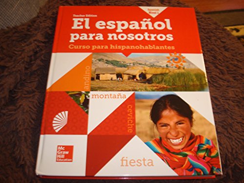 Book El Espanol Para Nosotros Spanish Nivel 1 Teacher Edition free