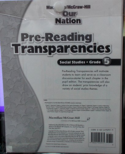 Book Our Nation Pre-Reading Transparencies Social Studies Grade 5 (Our Nation) free