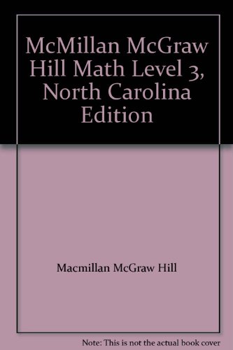 Book Mcmillan Mcgraw Hill Math Level 3, North Carolina Edition free