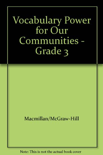 Book Vocabulary Power For Our Communities - Grade 3 free
