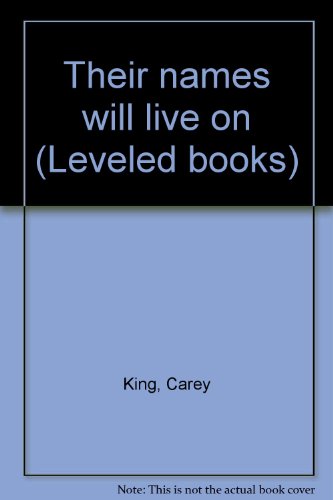 Book Their Names Will Live On (Leveled Books) free