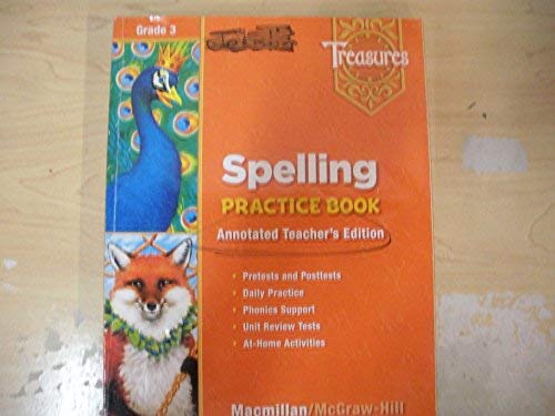 Book Treasures Grade 3, Spelling Practice Book, Annotated Teacher's Edition free