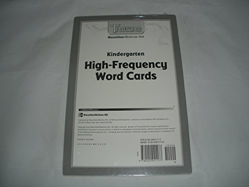 Book Treasures Kindergarten High-Frequency Word Cards Grade K free