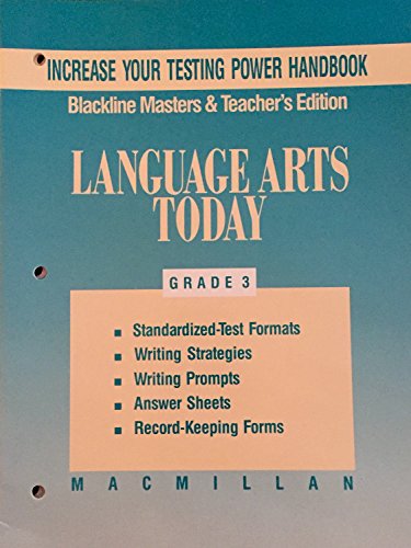 Book Macmillan La Today Grade 3 Increase Your Testing Power Handbook Blackline Masters & Teacher's Edition (1991) free