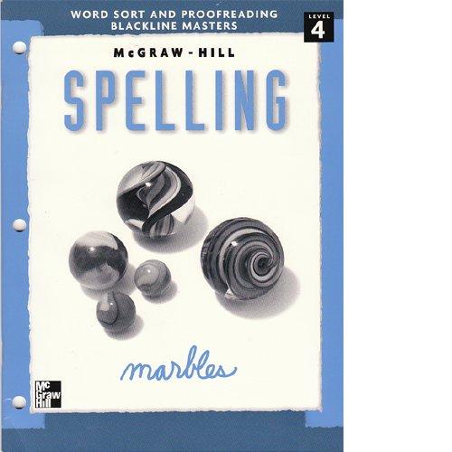 Book Word Sort and Proofreadiing Blackline Masters Level 4 (McGraw Hill Spelling) free