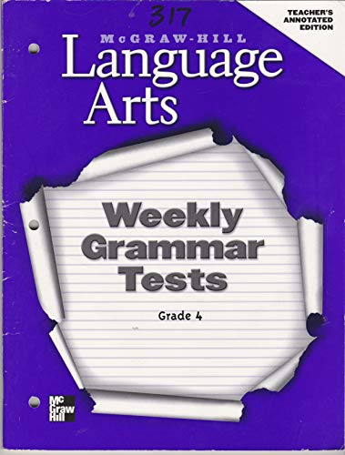 Book Weekly Grammar Test Teacher's Annotated Edition : Assessment free