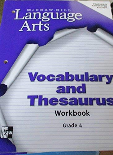 Book Vocabulary And Thesaurus Workbook, Teacher's Edition : Teacher Resources free