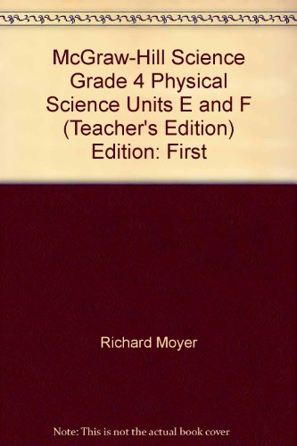 Book McGraw-Hill Science Grade 4 ,Units E and F. TEACHER'S SPIRAL EDITION free