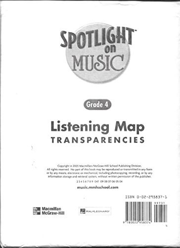Book Listening Map Transparencies (spotlight On Music, Grade 4) free