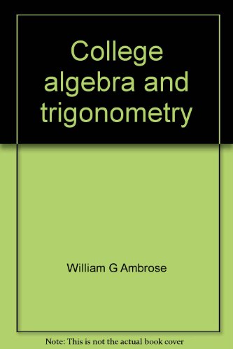 Book College algebra and trigonometry free