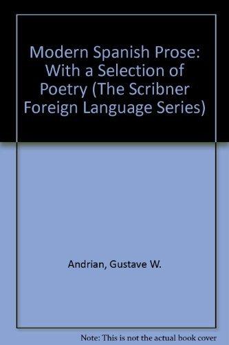 Book Modern Spanish Prose: With a Selection of Poetry (The Scribner Foreign Language Series) free