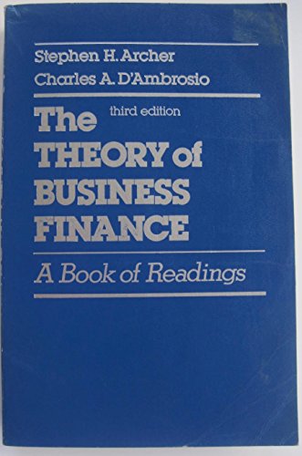 Book Theory of Business Finance: A Book of Readings free