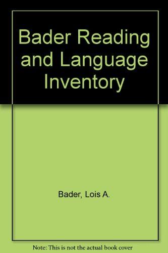 Book Bader Reading and Language Inventory free