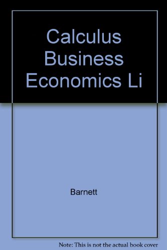 Book Calculus Business Economics Li free
