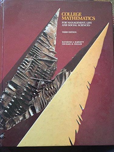 Book College Mathematics for Management, Life and Social Sciences free