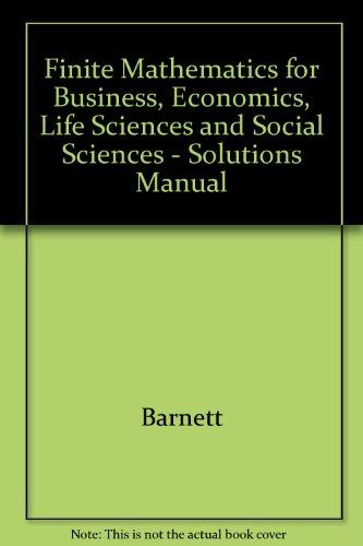 Book Finite Mathematics Business Ec free