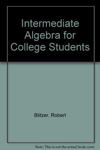 Book Intermediate Algebra for College Students free
