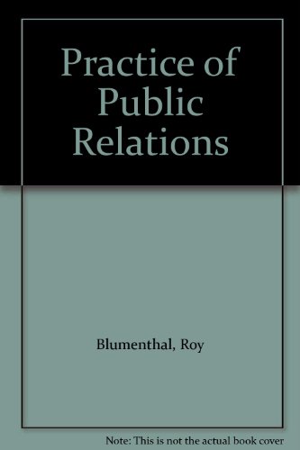 Book Practice Of Public Relations free