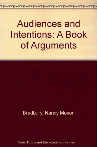Book Audiences and Intentions: A Book of Arguments free