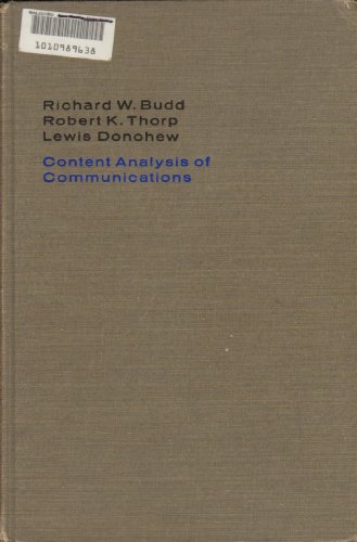 Book Content Analysis of Communications free