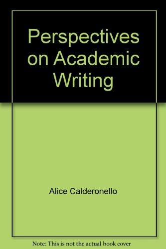 Book Perspectives On Academic Writing free