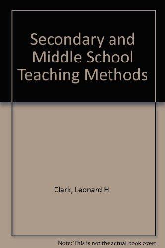 Book Secondary and Middle School Teaching Methods free