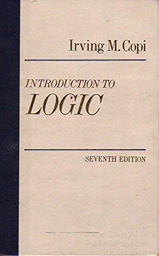 Book Introduction to Logic 7ED free
