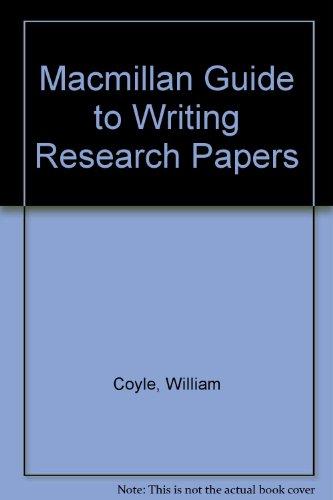 Book Macmillan Guide to Writing Research Papers free