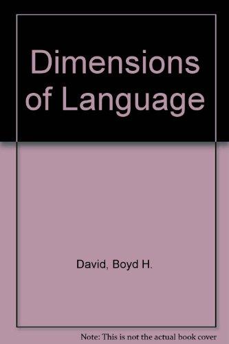 Book Dimensions Of Language free