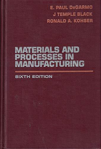 Book Materials and processes in manufacturing free