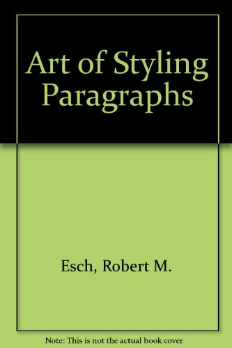 Book Art of Styling Paragraphs free