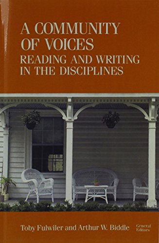 Book Community of Voices, A: Reading and Writing in the Disciplines free