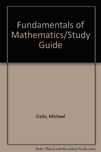 Book Fundamentals of Mathematics/Study Guide free