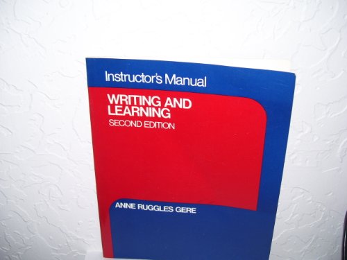 Book Instructor's Manual To Accompany Writing And Learning free