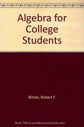 Book Algebra for College Students free