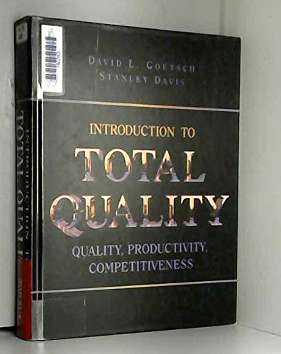 Book Introduction to Total Quality: Quality, Productivity, Competitiveness (Merrill's international series in engineering technology) free