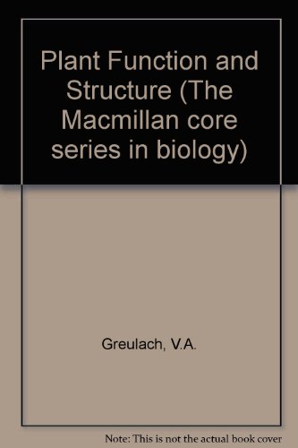 Book Plant Function and Structure free