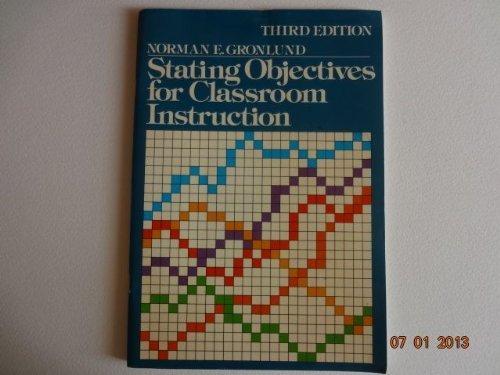 Book Stating Objectives for Classroom Instruction free