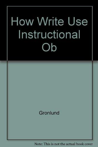 Book How to Write Instructional Objectives free