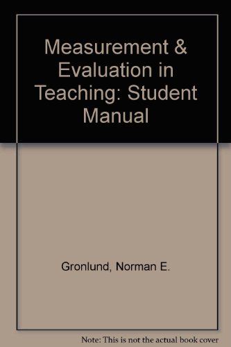 Book Measurement & Evaluation in Teaching (Student Manual) free