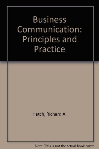 Book Business Communication: Principles And Practice free