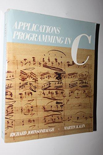 Book Applications Programming In C free