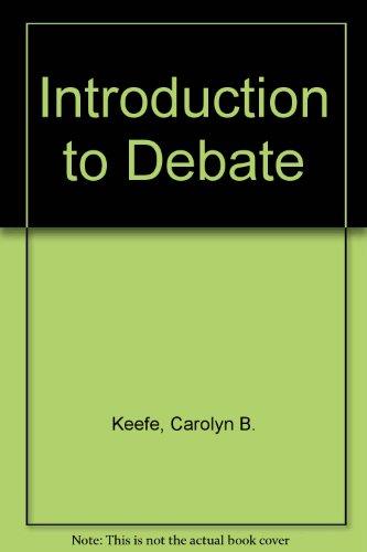 Book Introduction To Debate free